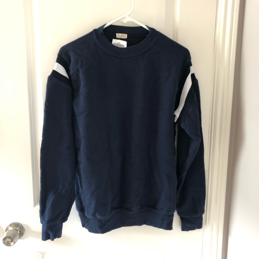 Brandy melville navy crewneck sweater with stripe